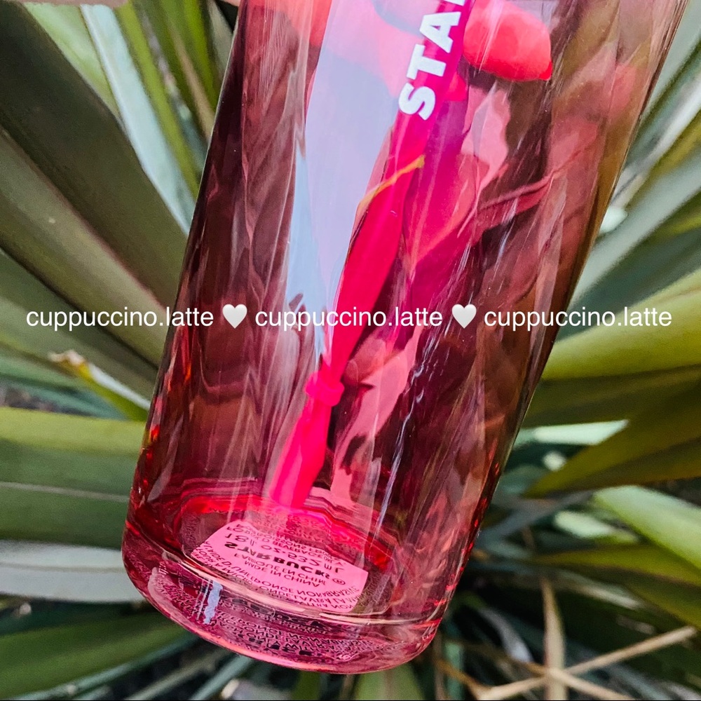 💖LAST FEW🧡Starbucks 2021 Pink & Coral Glass Tumbler - Picture 4 of 8